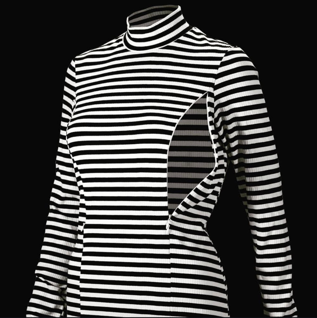 Stripped Turtleneck